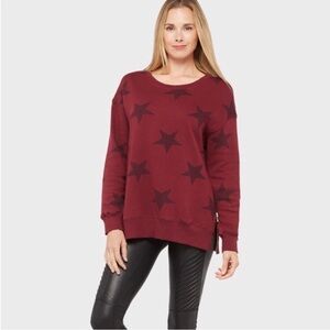 Sundry Star Print Oversized Sweatshirt